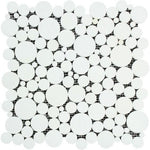 Thassos White Marble Honed Bubbles Mosaic Tile-Marble Mosaic-American Tile Depot