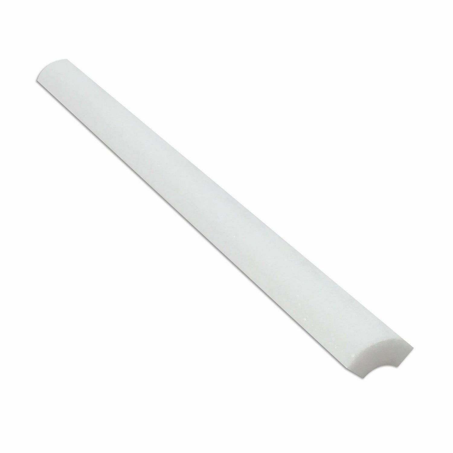 Thassos White Marble Honed Quarter - Round Trim Molding-Marble Molding/Trim-American Tile Depot