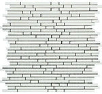 Thassos White Marble Honed ( Single-Color Thassos ) Bamboo Sticks Mosaic-Marble Mosaic-American Tile Depot