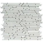 Thassos White Marble Honed ( Single-Color Thassos ) Bamboo Sticks Mosaic-Marble Mosaic-American Tile Depot