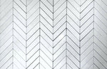 Thassos White Marble Polished 1.5" x 6" Chevron Mosaic Tile-Marble Mosaic-American Tile Depot