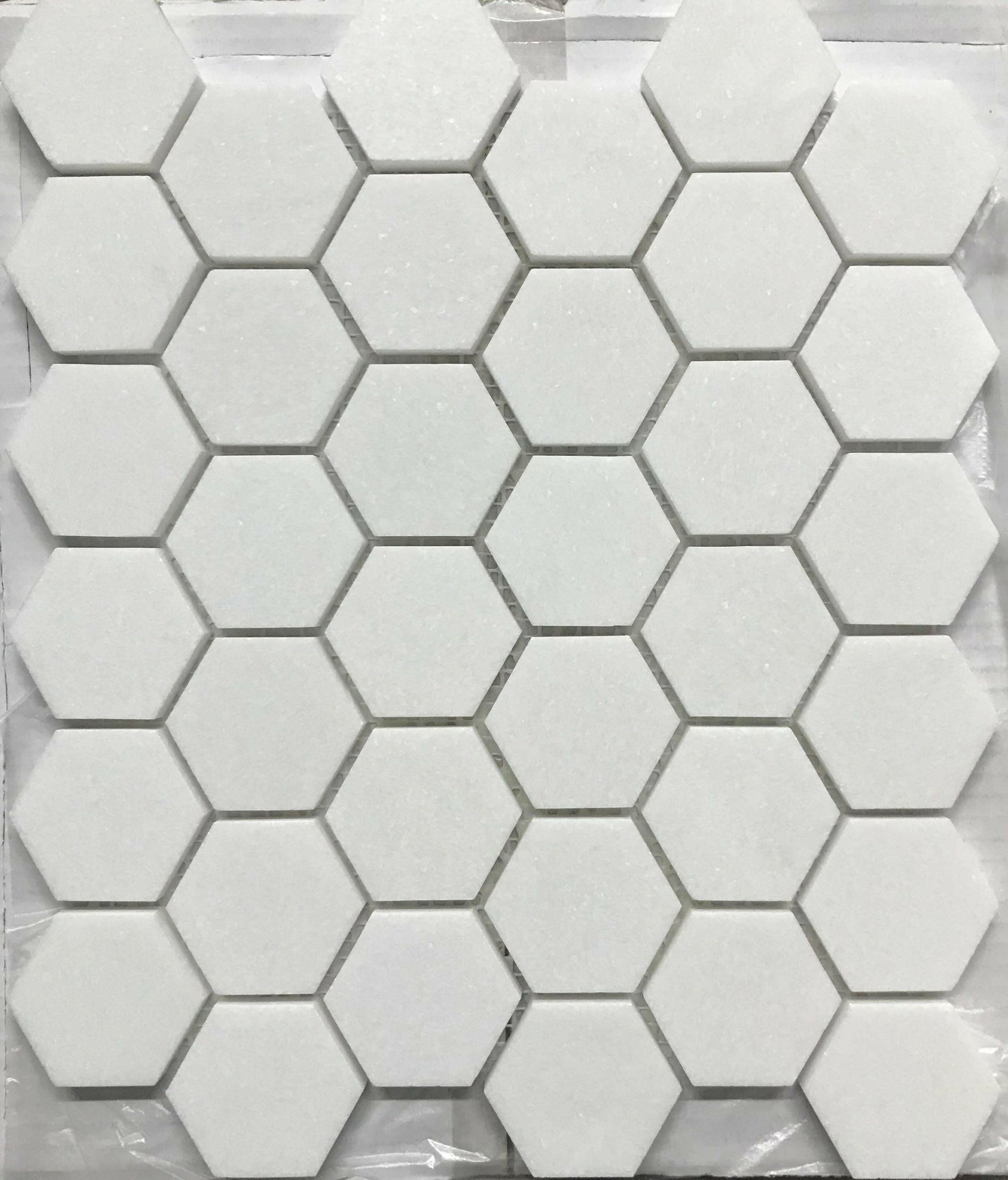 Thassos White Marble Polished 2" Hexagon Mosaic Tile-Marble Mosaic-American Tile Depot