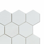 Thassos White Marble Polished 3" Hexagon Mosaic Tile-Marble Mosaic-American Tile Depot