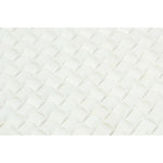 Thassos White Marble Polished 3D Small Bread Mosaic Tile-Marble Mosaic-American Tile Depot