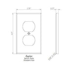 Thassos White Marble Single Duplex Switch Wall Plate / Switch Plate / Cover - Polished-Marble Wall/Switch Plate-American Tile Depot