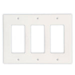 Thassos White Marble Triple Rocker Switch Wall Plate / Switch Plate / Cover - Honed-Marble Wall/Switch Plate-American Tile Depot