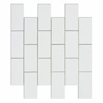 2 X 4 Thassos White Marble Honed Brick Mosaic Tile-Marble Mosaic-American Tile Depot