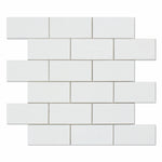 2 X 4 Thassos White Marble Honed Brick Mosaic Tile-Marble Mosaic-American Tile Depot