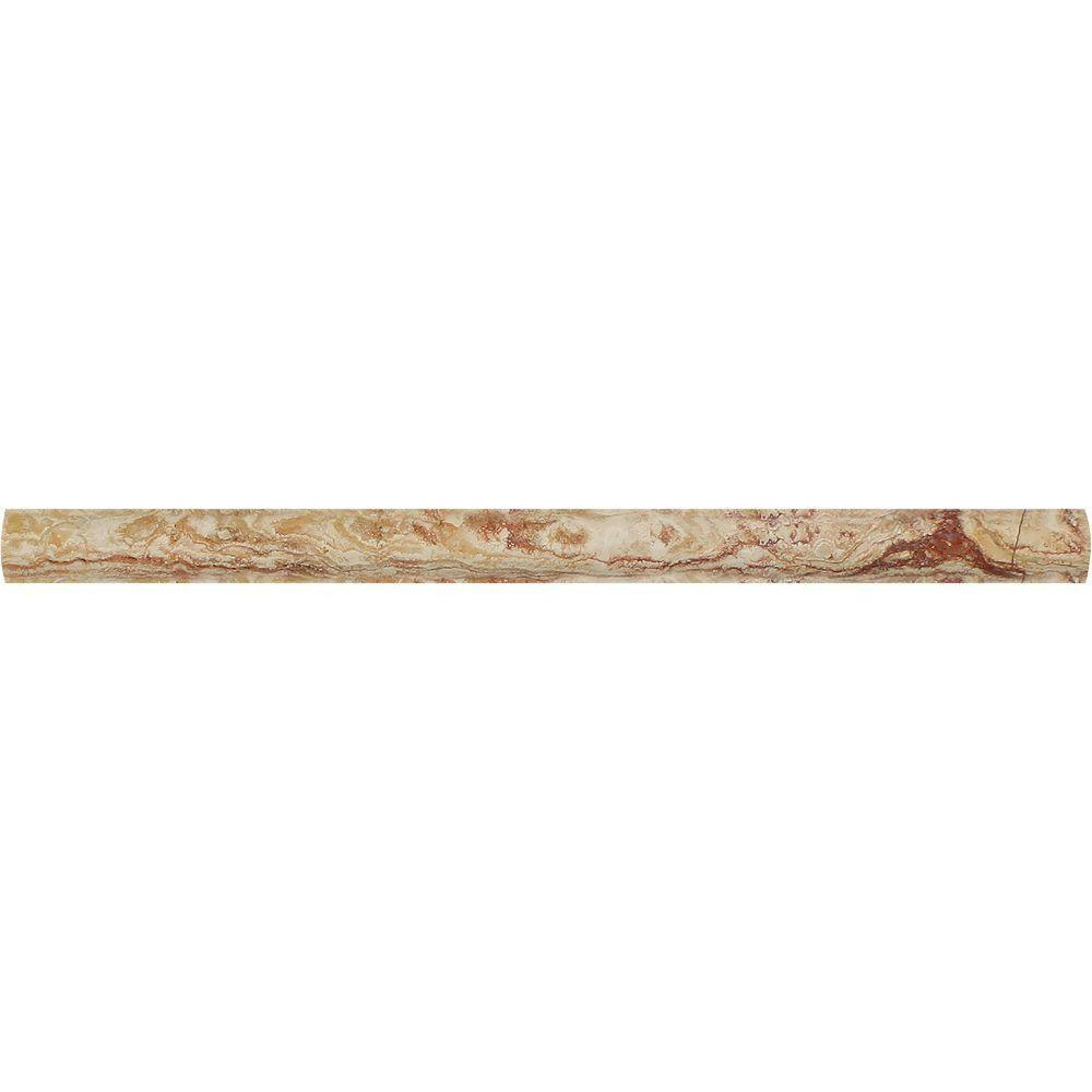 Valencia Travertine Honed 3/4 X 12 Bullnose Liner-Travertine Molding/Trim-American Tile Depot