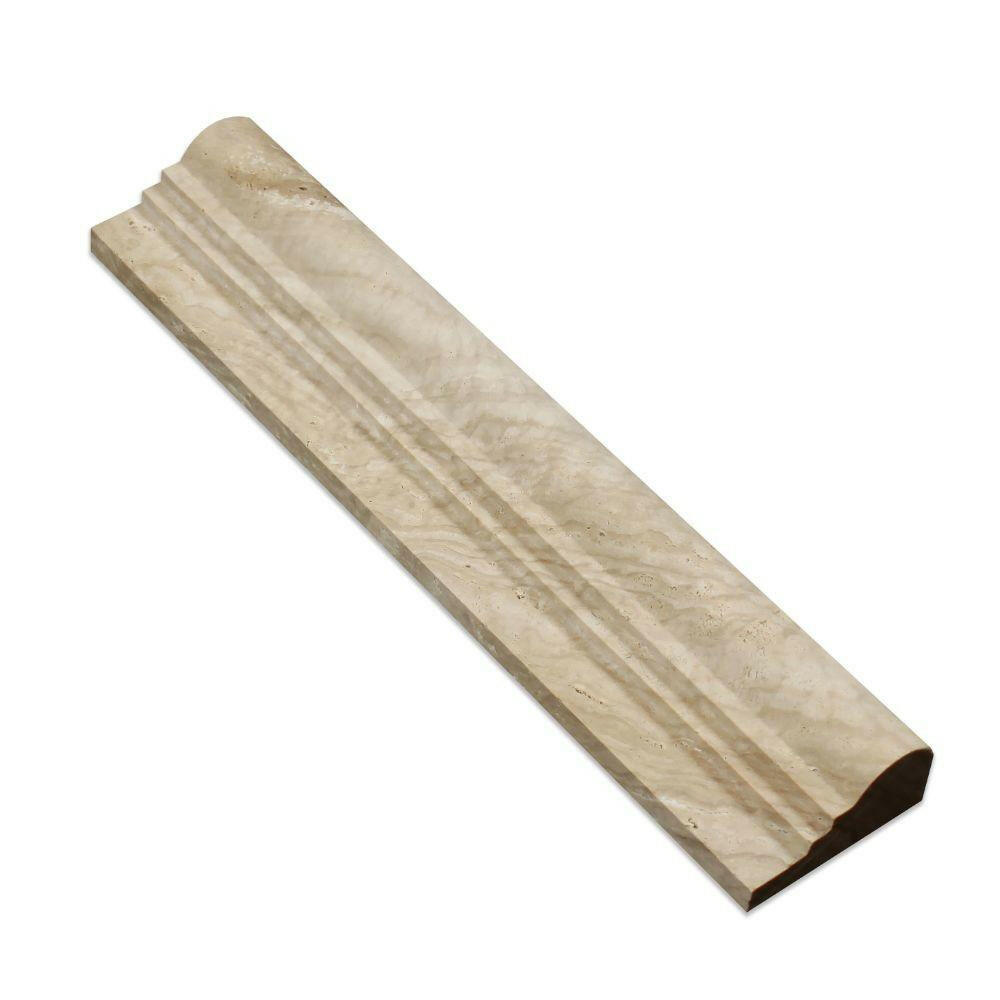 Valencia Travertine Honed OG-2 Chair Rail Molding Trim-Travertine Molding/Trim-American Tile Depot