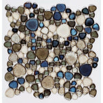 Venus Night Atlas Pebble Porcelain Mosaic Tile-Porcelain Mosaic-American Tile Depot