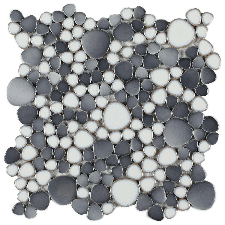 Venus Night Loft Pebble Porcelain Mosaic Tile-Porcelain Mosaic-American Tile Depot