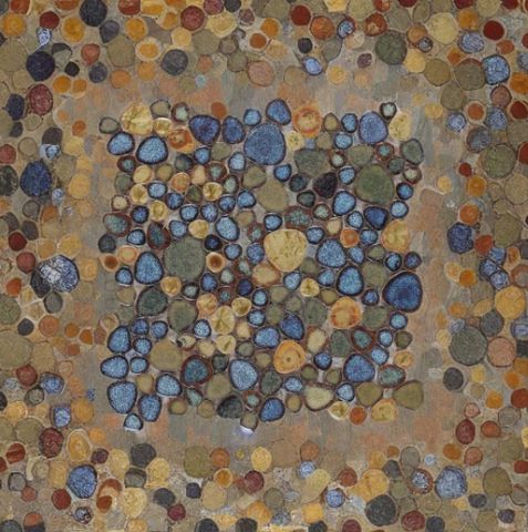 Venus Night Olive Pebble Porcelain Mosaic Tile-Porcelain Mosaic-American Tile Depot