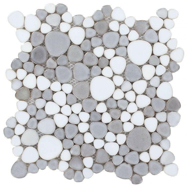 Venus Noon Dusk Pebble Porcelain Mosaic Tile-Porcelain Mosaic-American Tile Depot