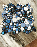 Venus Night Royal Blue Pebble Porcelain Mosaic Tile