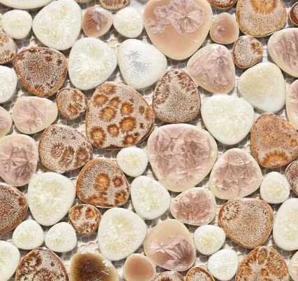 Venus Noon Earth Pebble Porcelain Mosaic Tile-Porcelain Mosaic-American Tile Depot