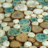 Venus Noon Grass Pebble Porcelain Mosaic Tile-Porcelain Mosaic-American Tile Depot