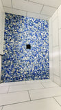 Venus Noon Sapphire Pebble Porcelain Mosaic Tile