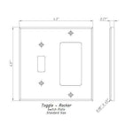 Walnut Travertine Toggle Rocker Switch Wall Plate / Switch Plate / Cover - Honed-Travertine Wall/Switch Plate-American Tile Depot