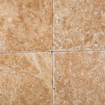 6 X 6 Walnut Travertine Tumbled Field Tile