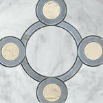 Waterjet Round Marble Polished Mosaic Tile-Marble Mosaic-American Tile Depot