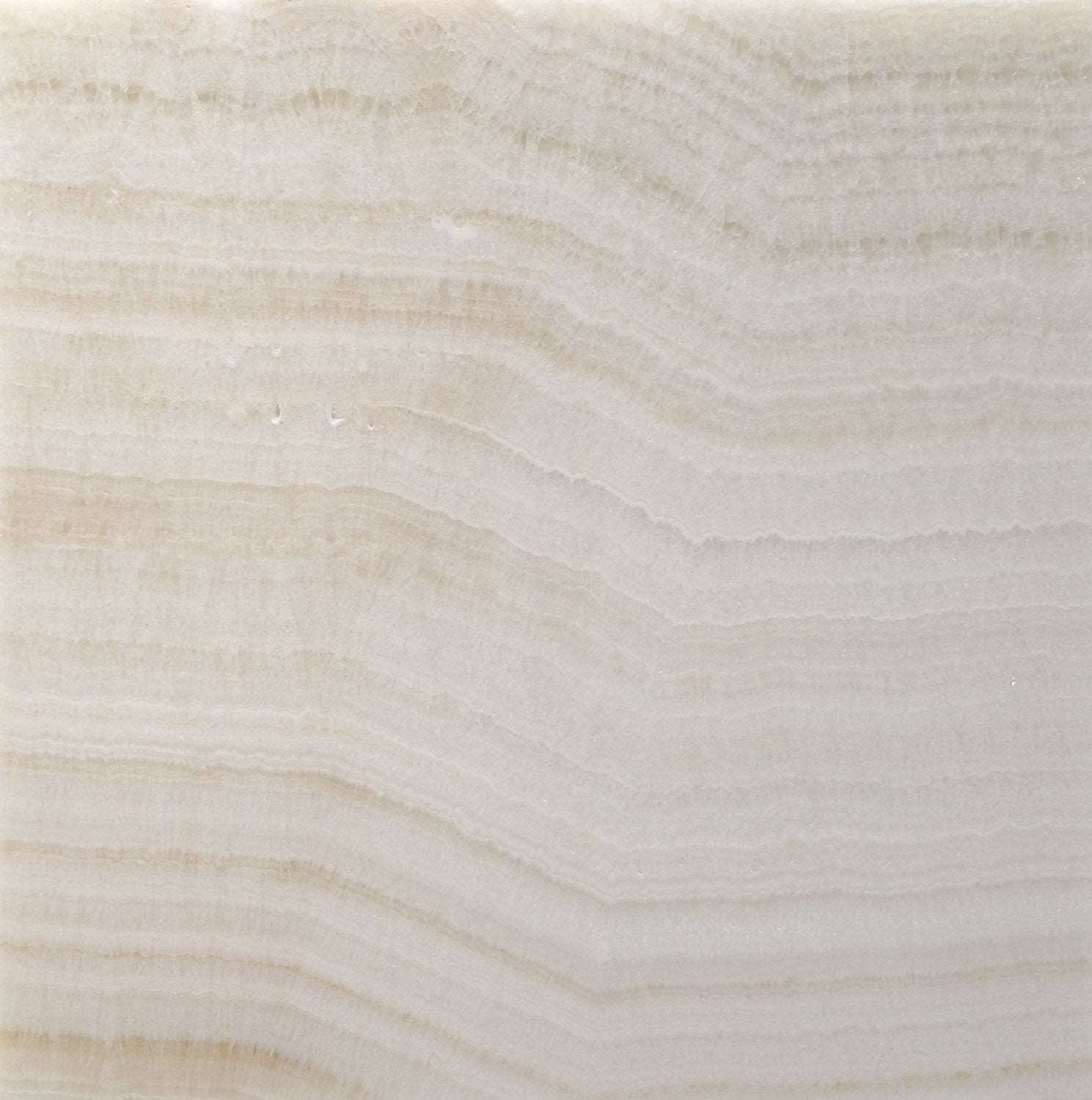 12 X 12 Premium White Onyx VEIN-CUT Polished Field Tile