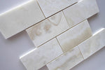 3 X 6 Premium White Onyx CROSS-CUT Polished Subway Brick Field Tile