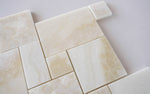 Premium White Onyx CROSS-CUT 4-Pieced OPUS Mini-Pattern Polished Mosaic Tile