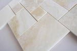 Premium White Onyx CROSS-CUT 4-Pieced OPUS Mini-Pattern Polished Mosaic Tile