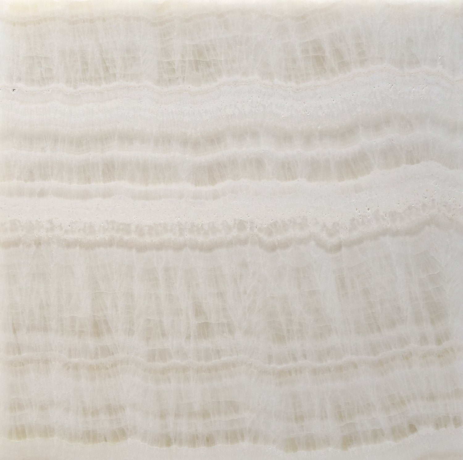 12 X 12 Premium White Onyx VEIN-CUT Polished Field Tile