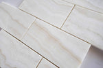 3 X 6 Premium White Onyx VEIN-CUT Polished Subway Brick Field Tile