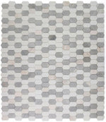 Zeta Blue New Polished Elongated Hexagon Marble Mosaic Tile-Marble Mosaic-American Tile Depot