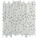 Thassos White Marble Polished ( Single-Color Thassos ) Bamboo Sticks Mosaic