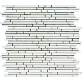 Thassos White Marble Honed ( Single-Color Thassos ) Bamboo Sticks Mosaic