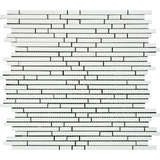 Thassos White Marble Polished ( Single-Color Thassos ) Bamboo Sticks Mosaic