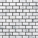 Carrara White Marble Polished Baby Brick Mosaic Tile