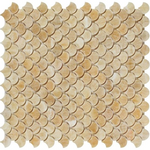 Honey Onyx Polished Fan Mosaic Tile-Onyx Mosaic-American Tile Depot