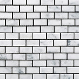 Carrara White Marble Honed Baby Brick Mosaic Tile