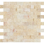 1 X 2 Honey Onyx Split-Faced Brick Mosaic Tile-Onyx Mosaic-American Tile Depot