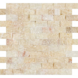 1 X 2 Honey Onyx Split-Faced Brick Mosaic Tile