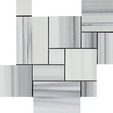 Mink Marmara Equator Marble 4-Pieced OPUS Mini-Pattern Polished Mosaic Tile