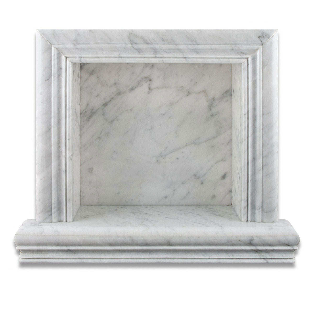 Carrara White Marble Hand-Made Custom Shampoo Niche / Shelf - SMALL - Honed-American Tile Depot