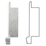 Carrara White Marble Hand-Made Custom Shampoo Niche / Shelf - SMALL - Honed-American Tile Depot