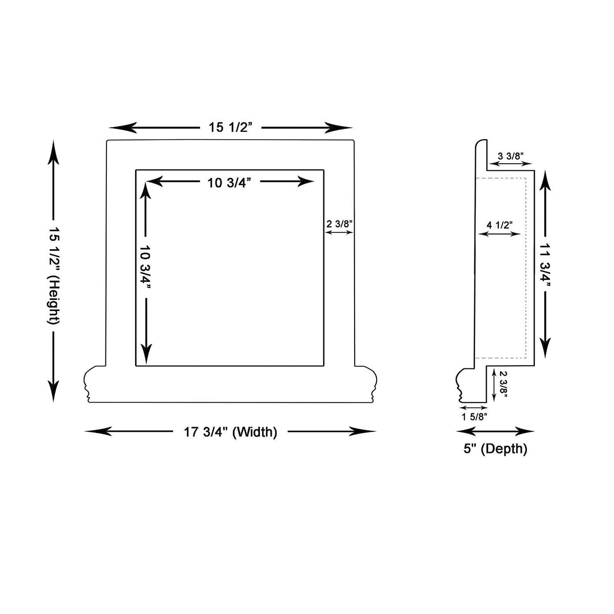 Carrara White Marble Hand-Made Custom Shampoo Niche / Shelf - SMALL - Honed-American Tile Depot