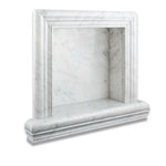 Carrara White Marble Hand-Made Custom Shampoo Niche / Shelf - SMALL - Honed-American Tile Depot