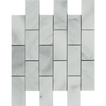 2 x 4 Bianco Venatino (Bianco Mare) Marble Polished Brick Mosaic Tile-Marble Mosaic-American Tile Depot