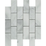 2 x 4 Bianco Venatino (Bianco Mare) Marble Polished Brick Mosaic Tile