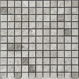 1 X 1 Tundra Gray (Atlantic Gray) Marble Honed Mosaic Tile