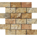 2 X 4 Scabos Travertine Polished Brick Mosaic Tile-Travertine Mosaic-American Tile Depot