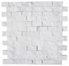 1 X 2 Thassos White Marble Split Faced Mosaic Tile